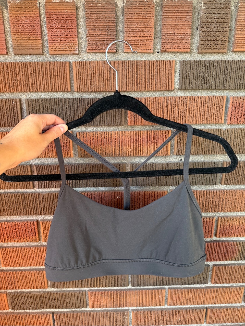 lululemon Flow-Y Bra Nulu, Graphite Grey, Size 10